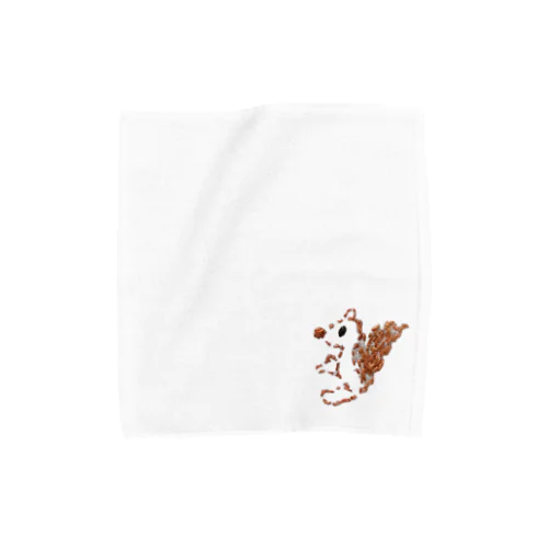 ことまりす刺繍 Towel Handkerchief