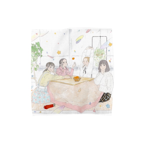 4ドルとろりえの年末タオルハンカチみかん Towel Handkerchief