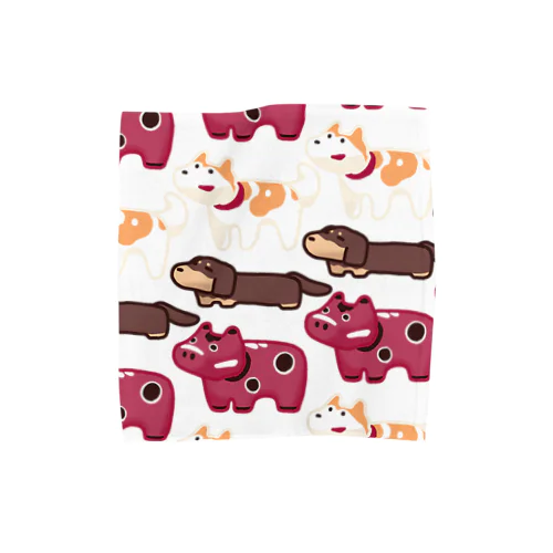 わんわんべこ集合 Towel Handkerchief