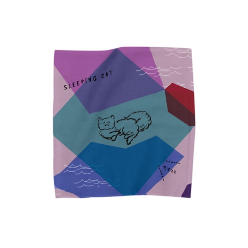 寝てる猫ちゃん-リラックス- Towel Handkerchief