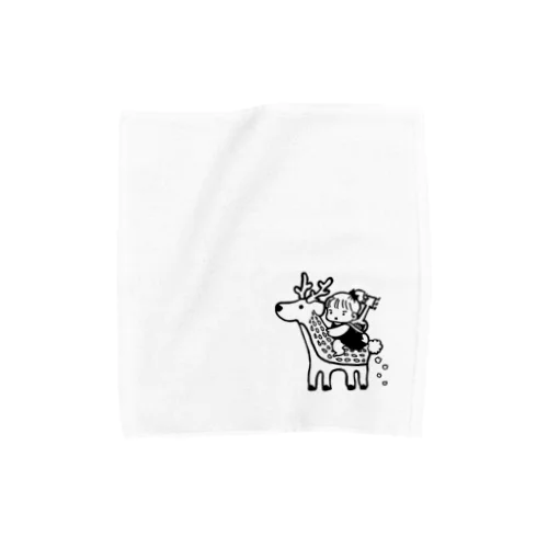 鹿とキナコ Towel Handkerchief