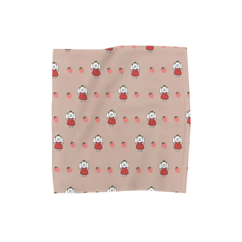 たくさんの苺犬 Towel Handkerchief