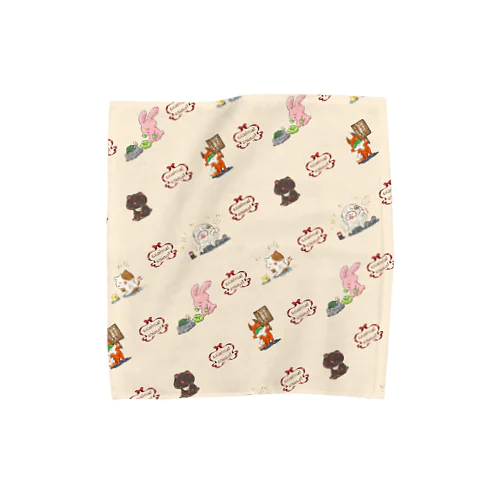 minimal*animal（総柄） Towel Handkerchief