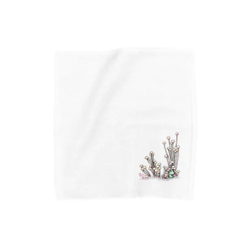 きのこと小人と時々カエル（えのき茸） Towel Handkerchief