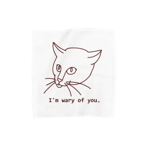 警戒中の猫 Towel Handkerchief