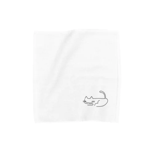 シンプルネコ枠なし Towel Handkerchief