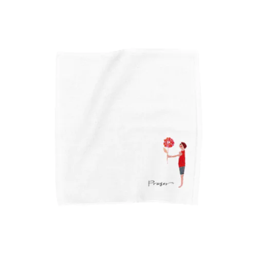 「Prayer」花と少年 Towel Handkerchief