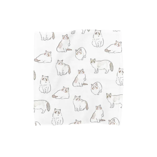 ねこがいっぱい(ラグドール) Towel Handkerchief