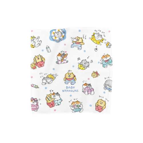 ごろごろにゃんすけ〈ベイビー〉 Towel Handkerchief