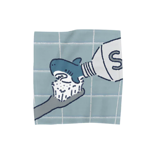 サメで歯みがき Towel Handkerchief