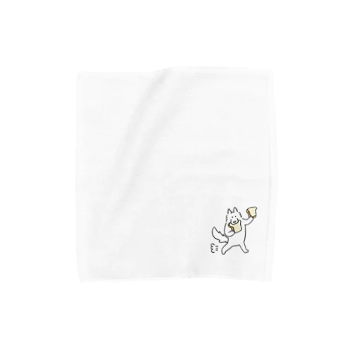 食パンくわえたオオカミさん Towel Handkerchief