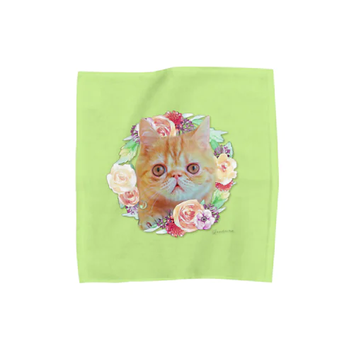 猫カフェラグドールつぶらflower Towel Handkerchief