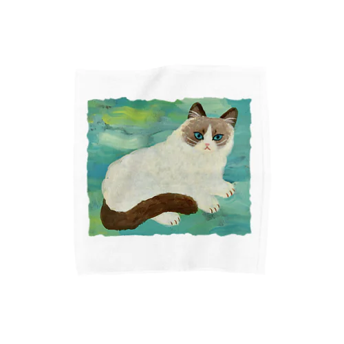 ふわふわのねこ(タオルS、M推奨) Towel Handkerchief