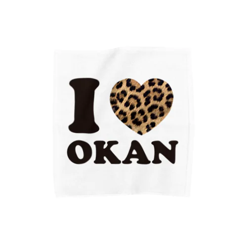 I love okanヒョウ柄 Towel Handkerchief