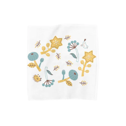 ハリネズミくん花ちらし Towel Handkerchief