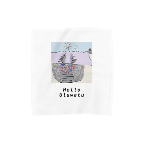 「Helloウルワツ」ハンカチ Towel Handkerchief