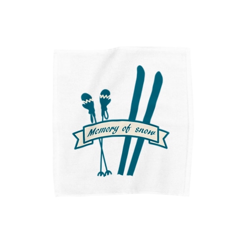 レトロ スキー ロゴ シルエット Towel Handkerchief