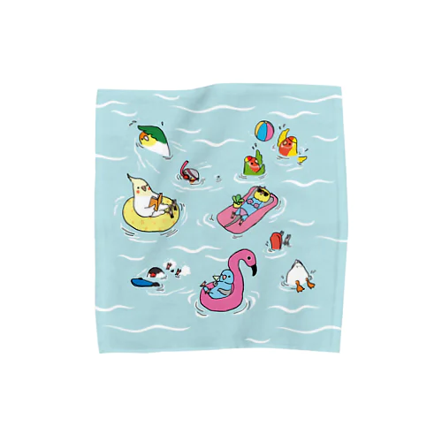 インコさんのサマーバケーション Towel Handkerchief