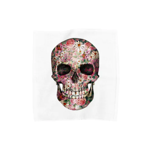 Flower Skull 타월 손수건