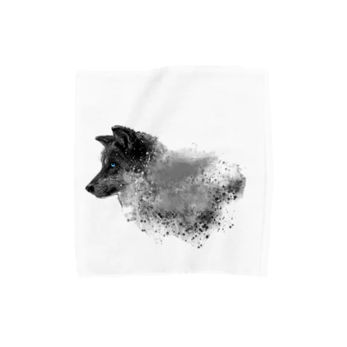 Black Wolf Towel Handkerchief