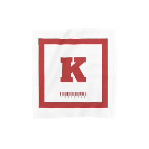 赤のK.M Towel Handkerchief