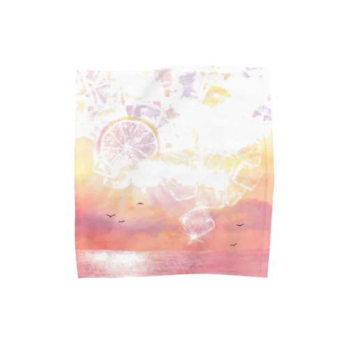 ピンクレモネードの夕日 Towel Handkerchief