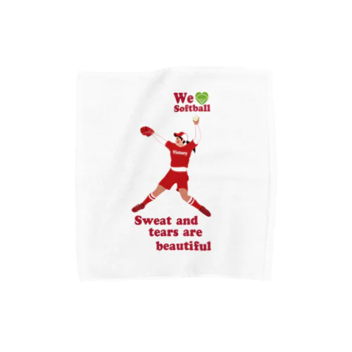 we love Softballスマホサイズ Towel Handkerchief