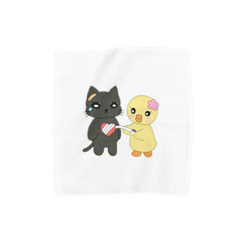 HSPクロにゃんを手当てするぴのり Towel Handkerchief