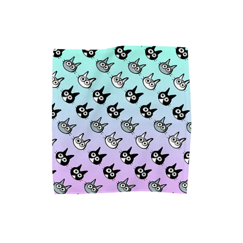 4猫タオル Towel Handkerchief