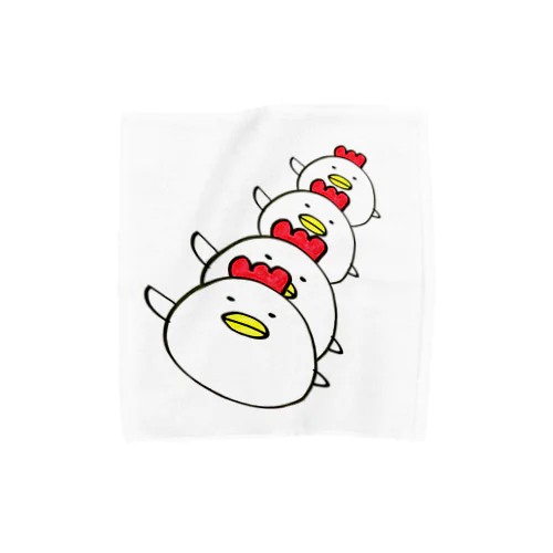 走る鶏 Towel Handkerchief
