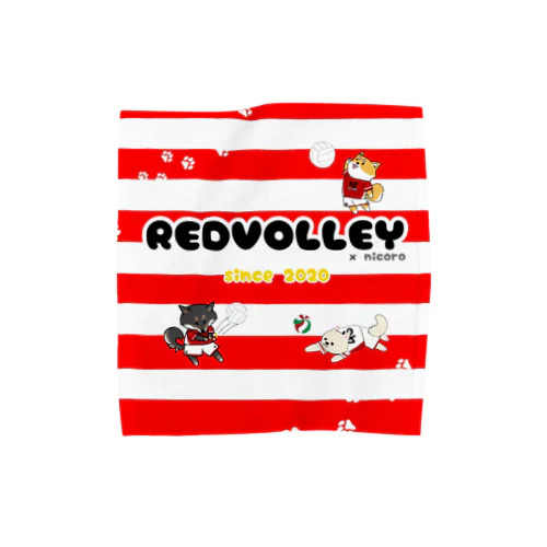 REDVOLLEY  × nicoro （バレーボール×柴犬） タオルハンカチ