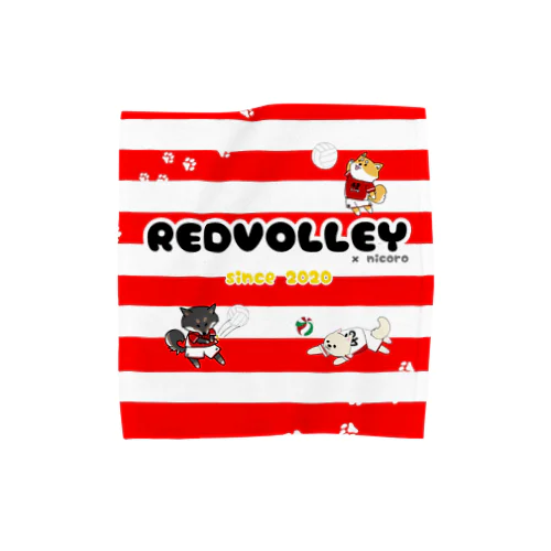 REDVOLLEY  × nicoro （バレーボール×柴犬） 타월 손수건