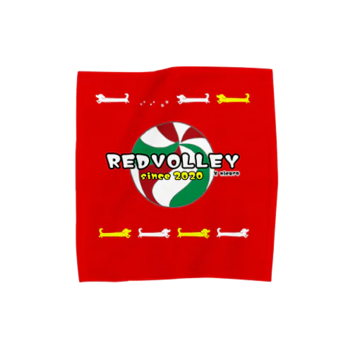 REDVOLLEY  × nicoro (バレーボール×ダックスフンド) Towel Handkerchief