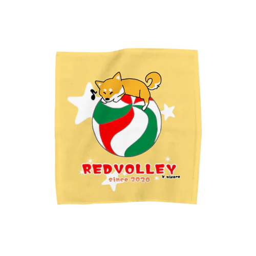 REDVOLLEY  × nicoro (バレーボール×柴犬) Towel Handkerchief