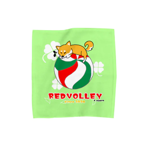 REDVOLLEY  × nicoro (バレーボール×柴犬) Towel Handkerchief