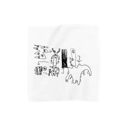 5歳のモンスター進化図 Towel Handkerchief
