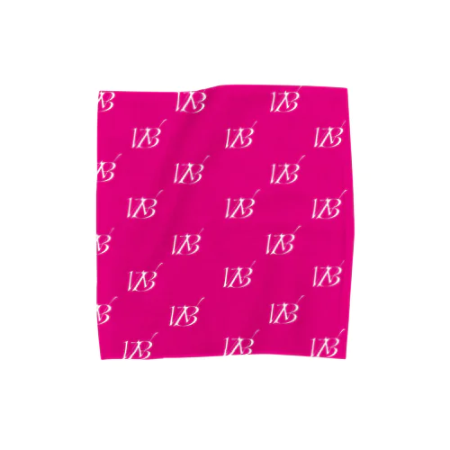 BW/pink Towel Handkerchief