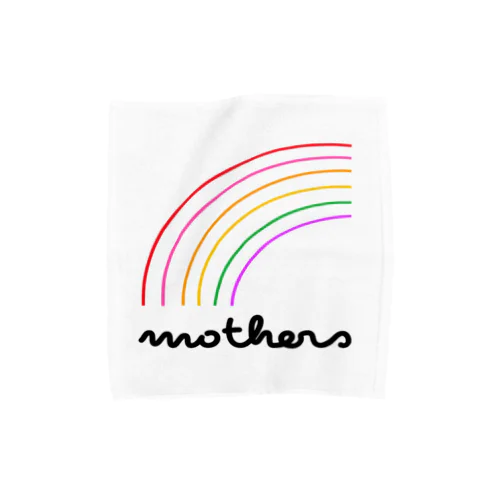 MOTHERS(虹ストライプ黒字) Towel Handkerchief