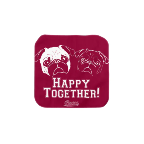 Happy Together エンジ Towel Handkerchief