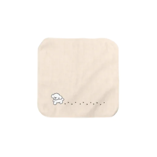 もこもこのタオルハンカチ（ベージュ） Towel Handkerchief