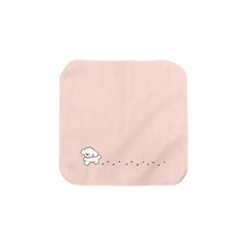 もこもこのタオルハンカチ（ピンク） Towel Handkerchief