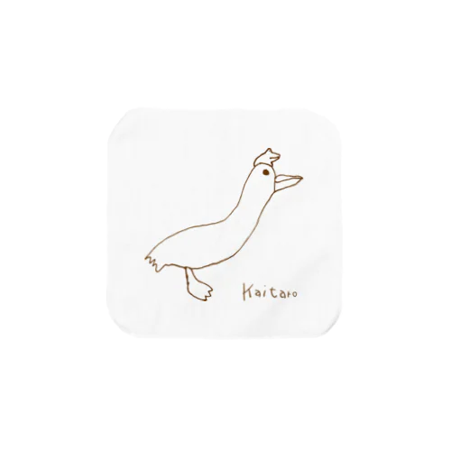 とさかかえるちゃん（ｺｹﾞ茶）ロゴ入り。 Towel Handkerchief