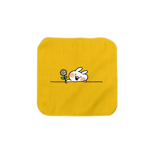 うさぎゅーん！お花あげる Towel Handkerchief
