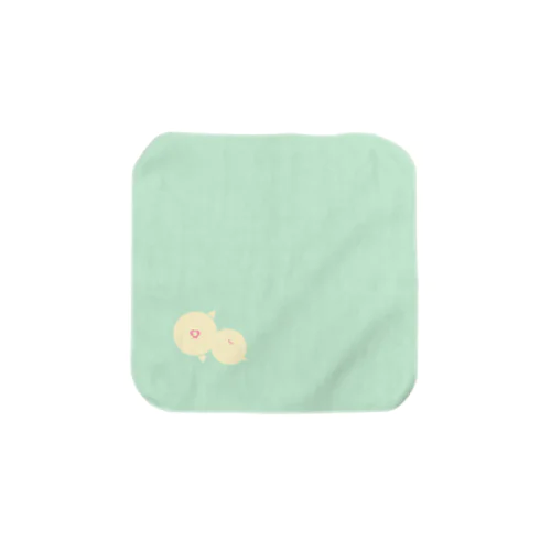 ぴよぴよハンカチ　グリーン　【Sサイズ限定】 Towel Handkerchief