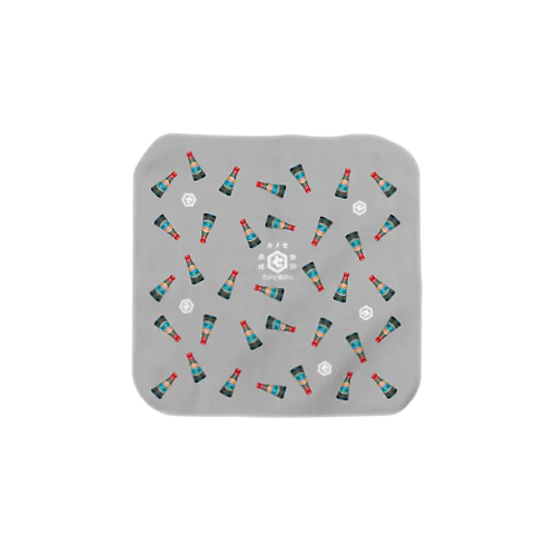 カメセのあおのり　フル　ロゴ入り　② タオルハンカチ