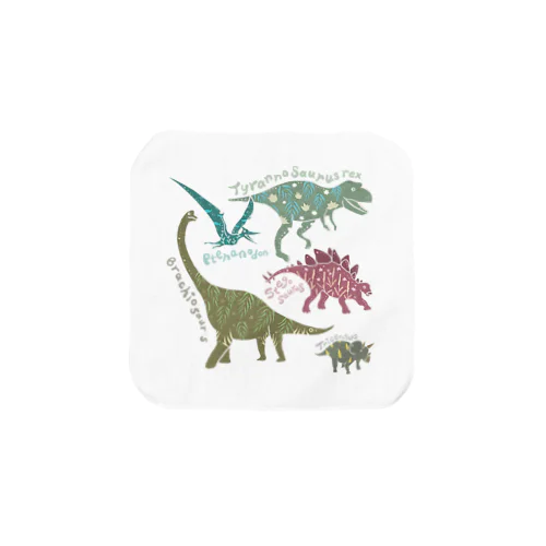 楽園Dinosaur Towel Handkerchief