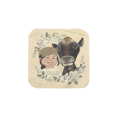 Smiling Girls Towel Handkerchief