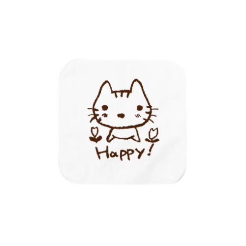 Happy!Cat Towel Handkerchief