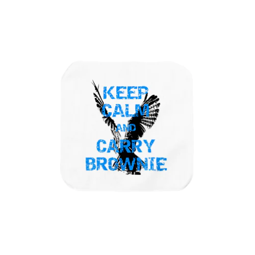 KEEP CALM AND CARRY BROWNIE Towel Handkerchief