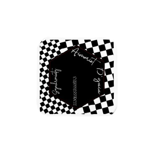 ブラックキューブ　チェッカー Towel Handkerchief